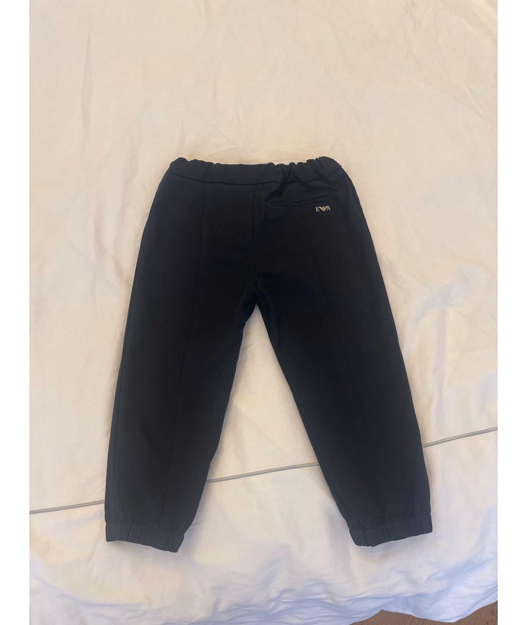 EMPORIO ARMANI Черные хлопковые брюки и шорты, фото 2