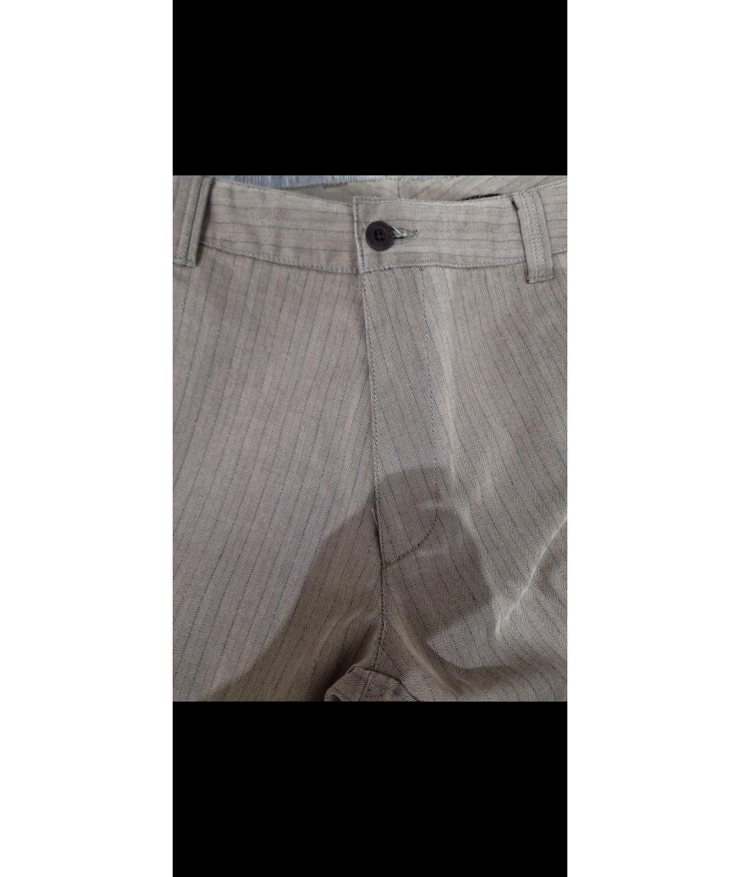 HUGO BOSS Коричневые хлопковые повседневные брюки, фото 6