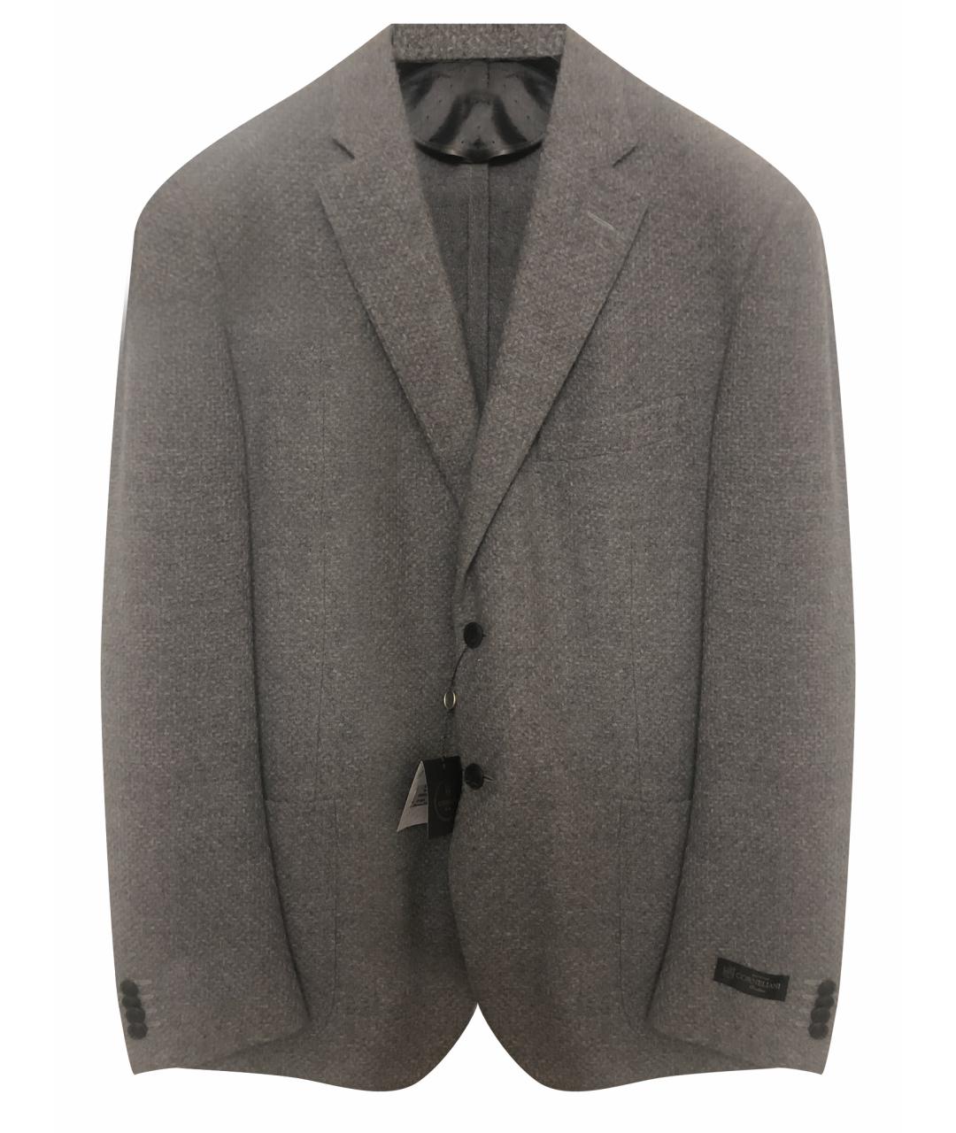 CORNELIANI Серый шерстяной пиджак, фото 1