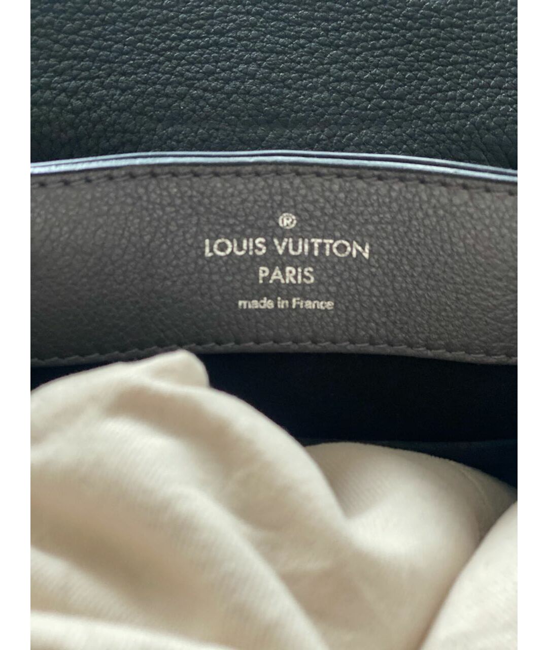 LOUIS VUITTON PRE-OWNED Антрацитовый кожаный рюкзак, фото 5