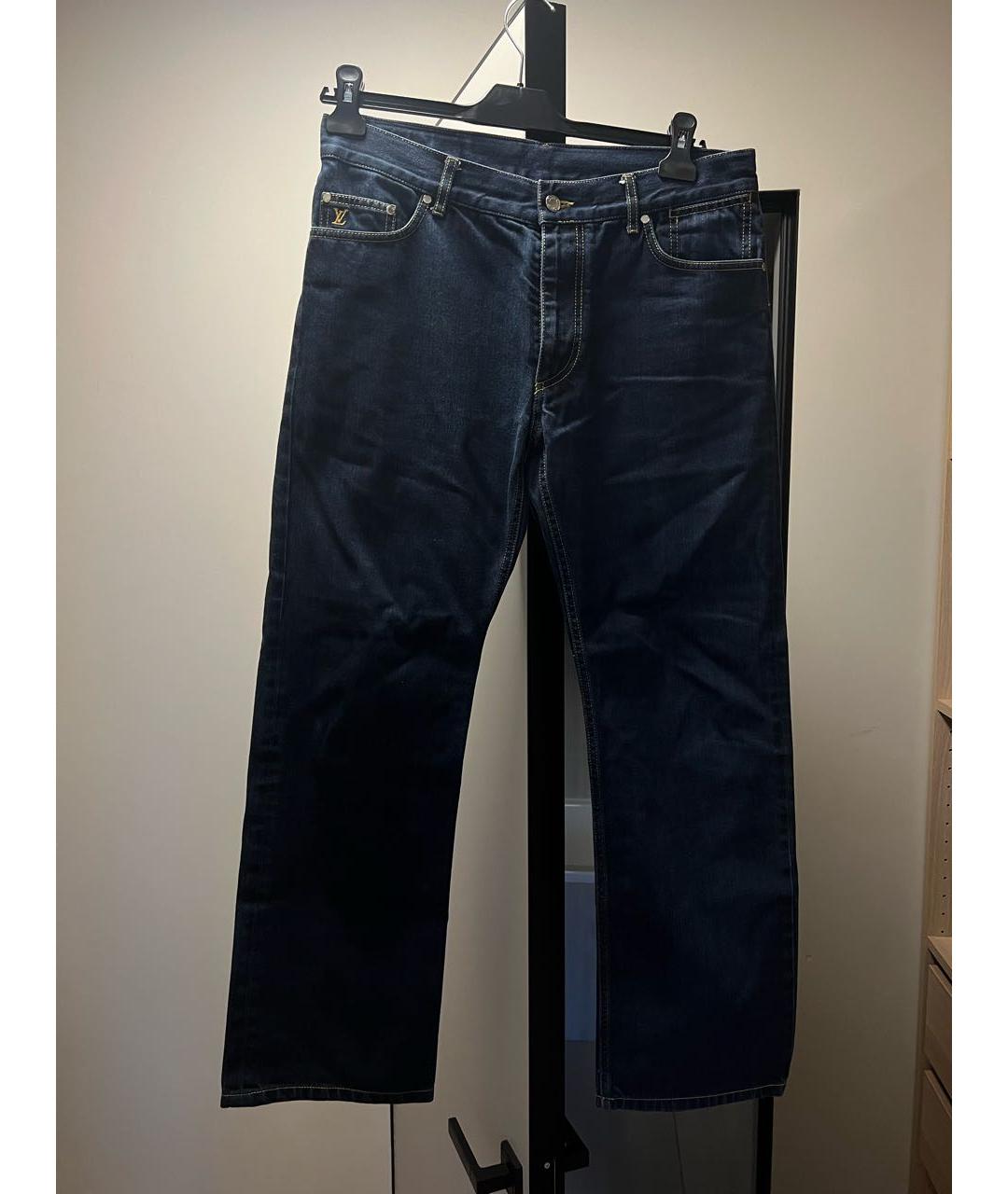 LOUIS VUITTON PRE-OWNED Темно-синие прямые джинсы, фото 8