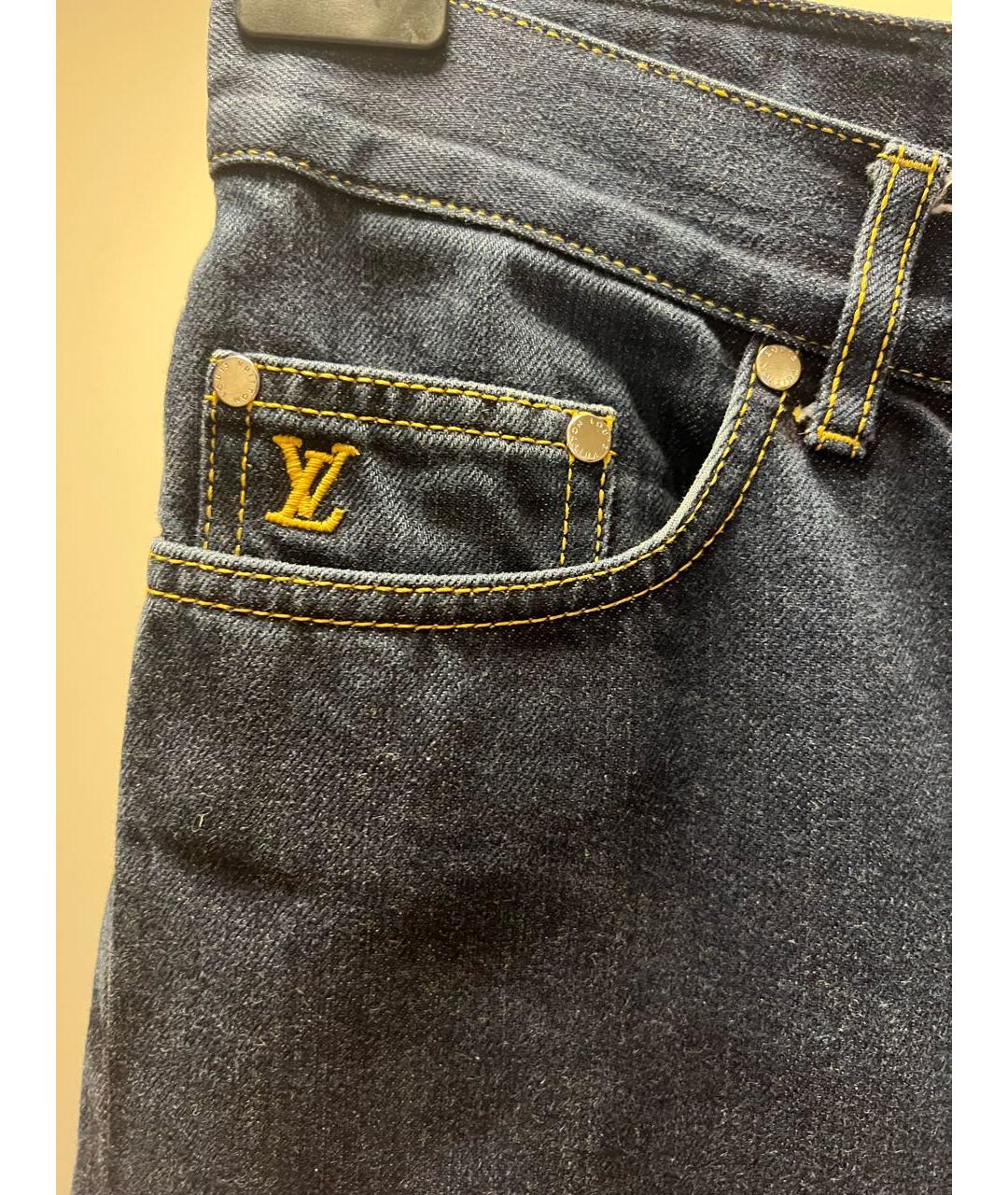 LOUIS VUITTON PRE-OWNED Темно-синие прямые джинсы, фото 4