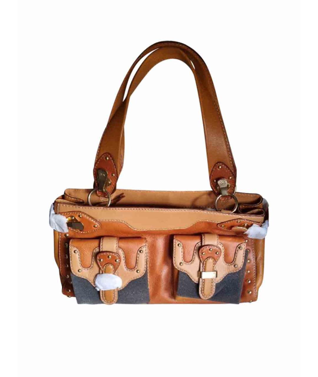 MICHAEL MICHAEL KORS Коричневая кожаная сумка с короткими ручками, фото 1