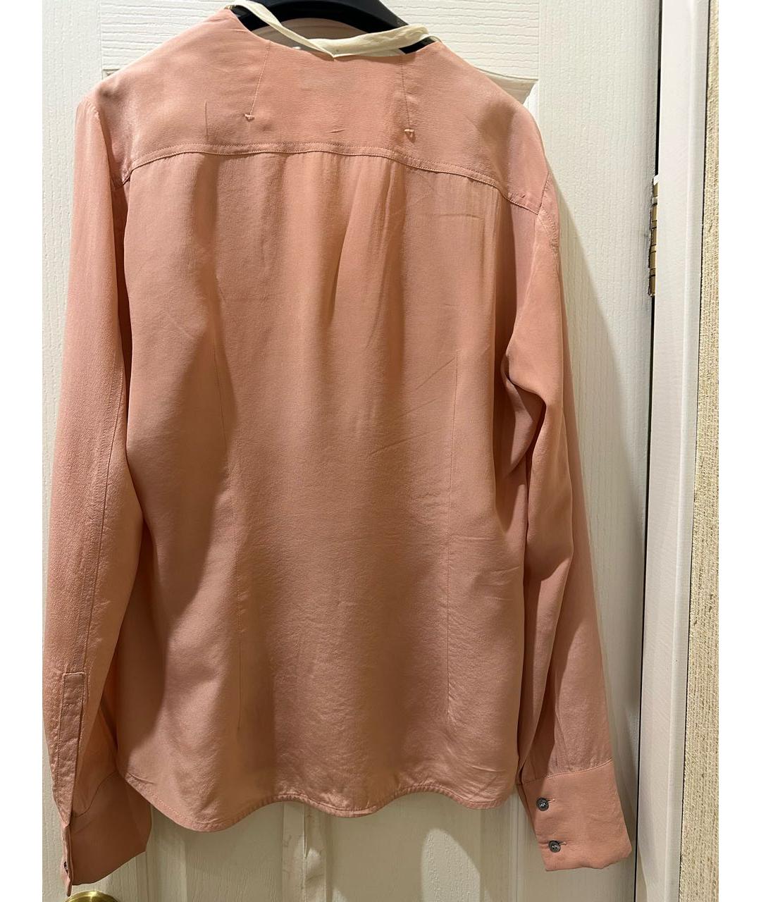 COSTUME NATIONAL Розовая шелковая блузы, фото 2