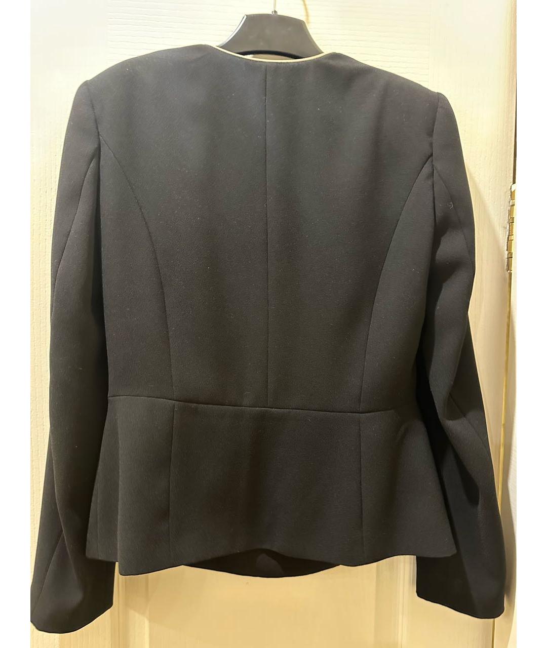 ELISABETTA FRANCHI Черный полиэстеровый жакет/пиджак, фото 2