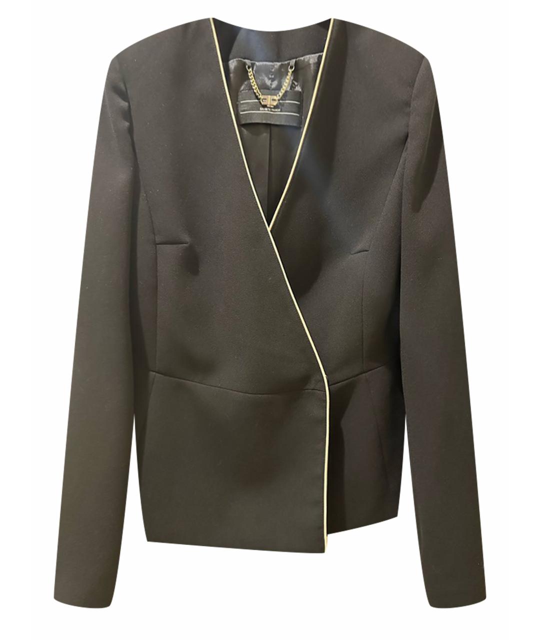 ELISABETTA FRANCHI Черный полиэстеровый жакет/пиджак, фото 1