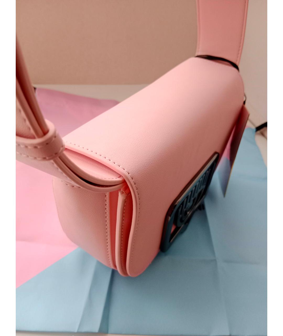CHIARA FERRAGNI Розовая сумка с короткими ручками из искусственной кожи, фото 4