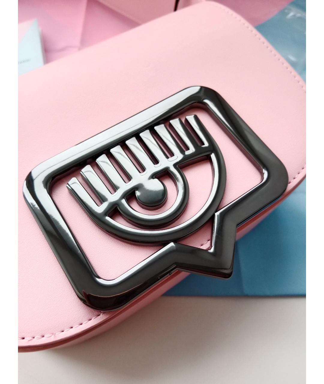 CHIARA FERRAGNI Розовая сумка с короткими ручками из искусственной кожи, фото 6