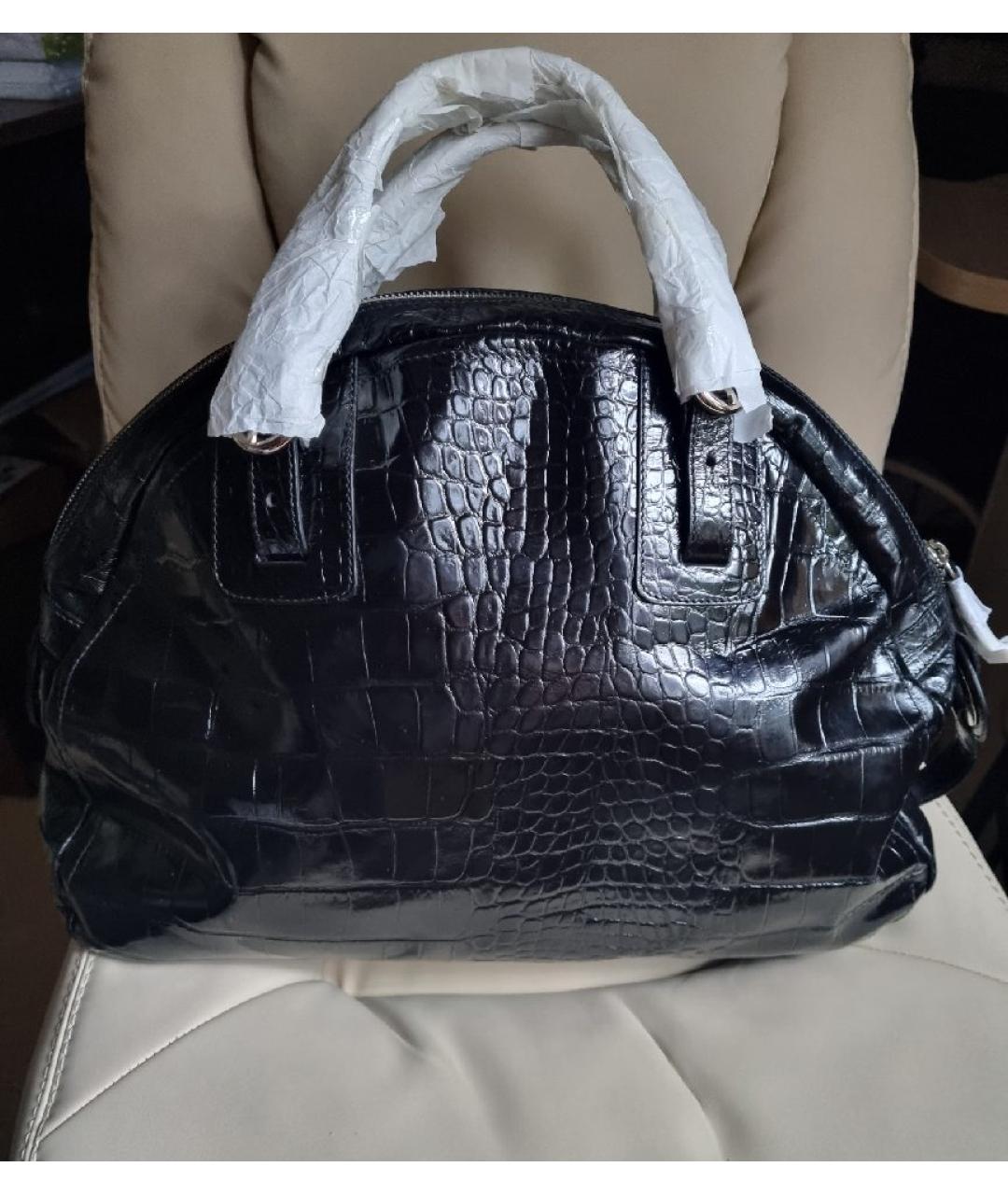FURLA Черная кожаная сумка тоут, фото 3