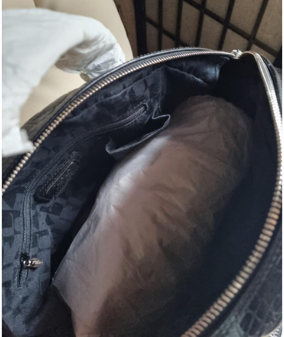 FURLA Черная кожаная сумка тоут, фото 4