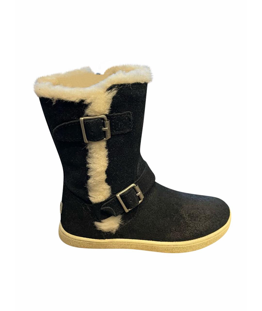 UGG AUSTRALIA KIDS Черные замшевые сапоги, фото 1