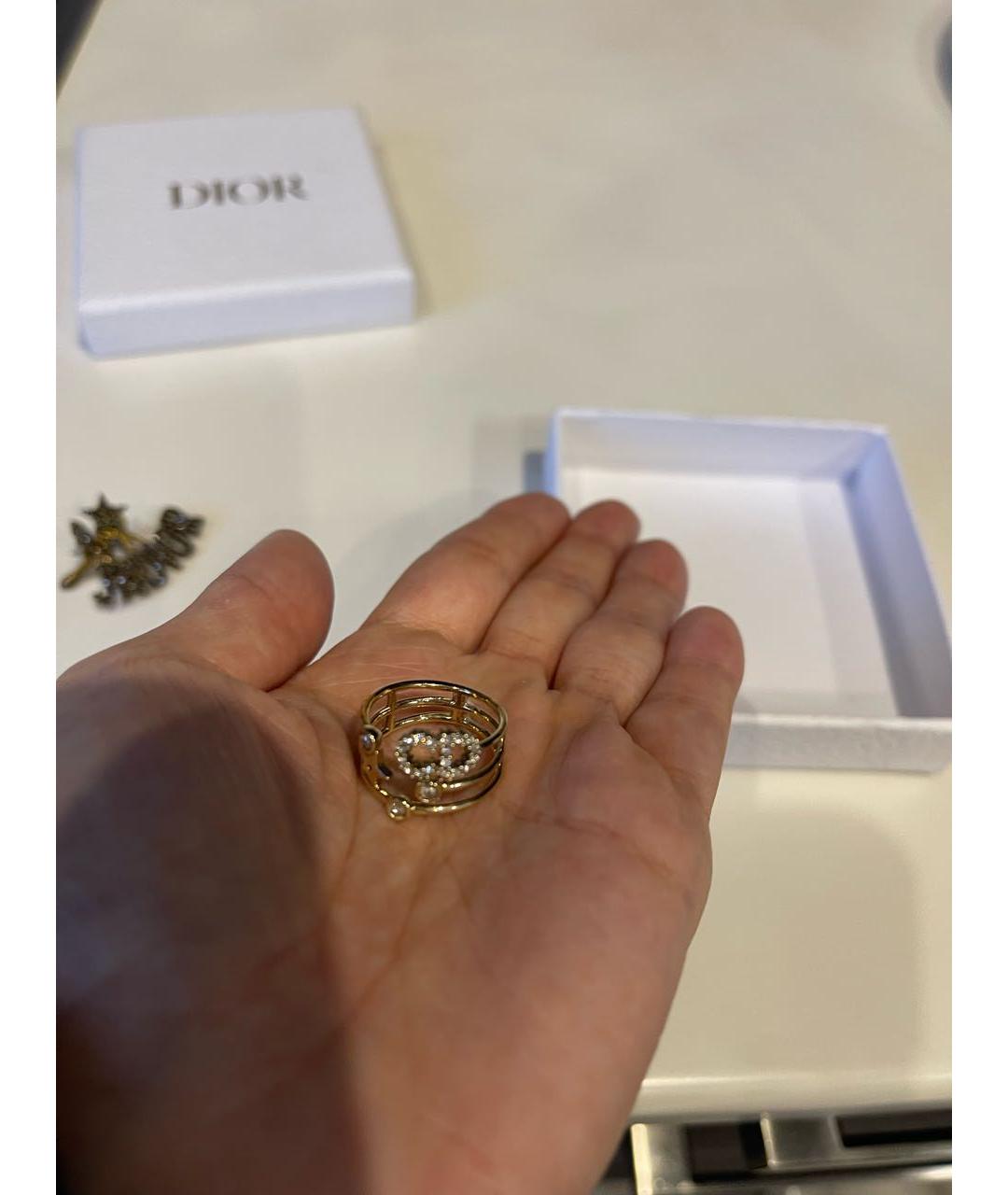 CHRISTIAN DIOR Золотое металлическое кольцо, фото 3