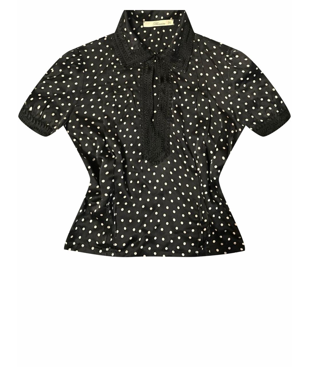 BLUMARINE Черная шелковая блузы, фото 1