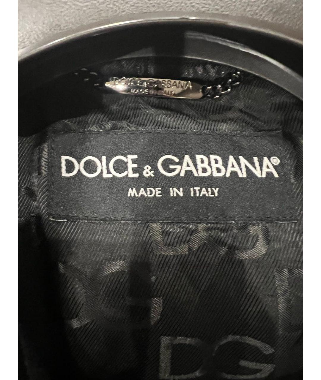 DOLCE&GABBANA Черная кожаная куртка, фото 3