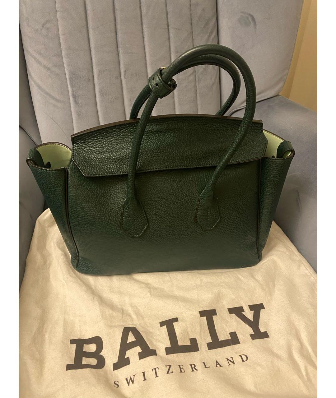 BALLY Зеленая кожаная сумка тоут, фото 2