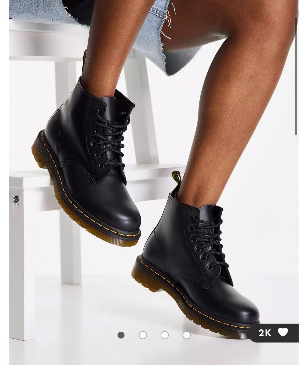 DR. MARTENS Черные кожаные ботинки, фото 6