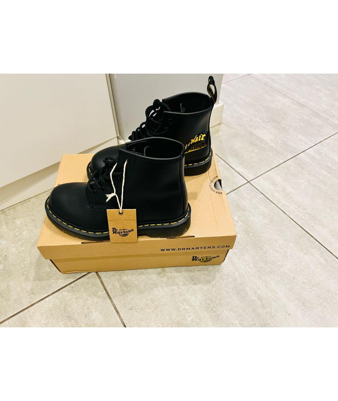 DR. MARTENS Черные кожаные ботинки, фото 2