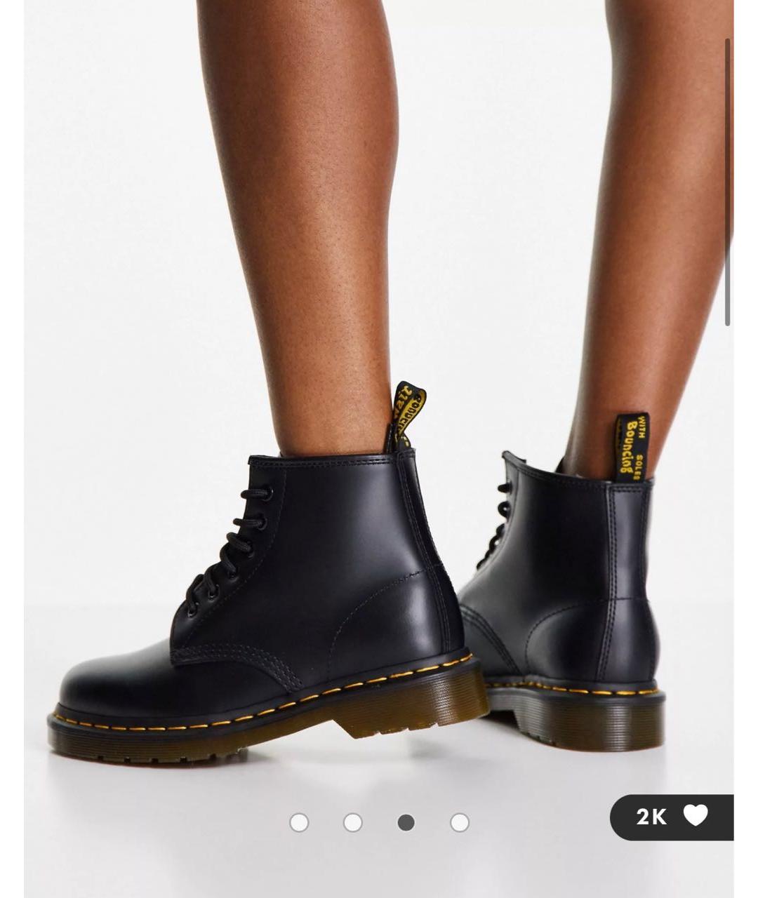 DR. MARTENS Черные кожаные ботинки, фото 8