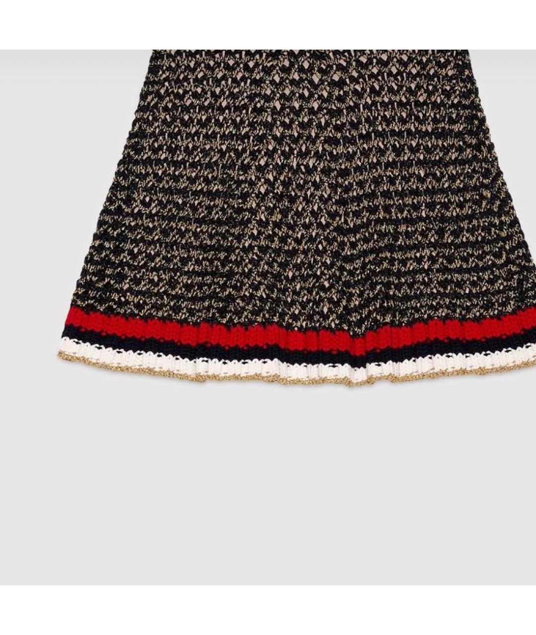 GUCCI Золотой шерстяной костюм с юбками, фото 3