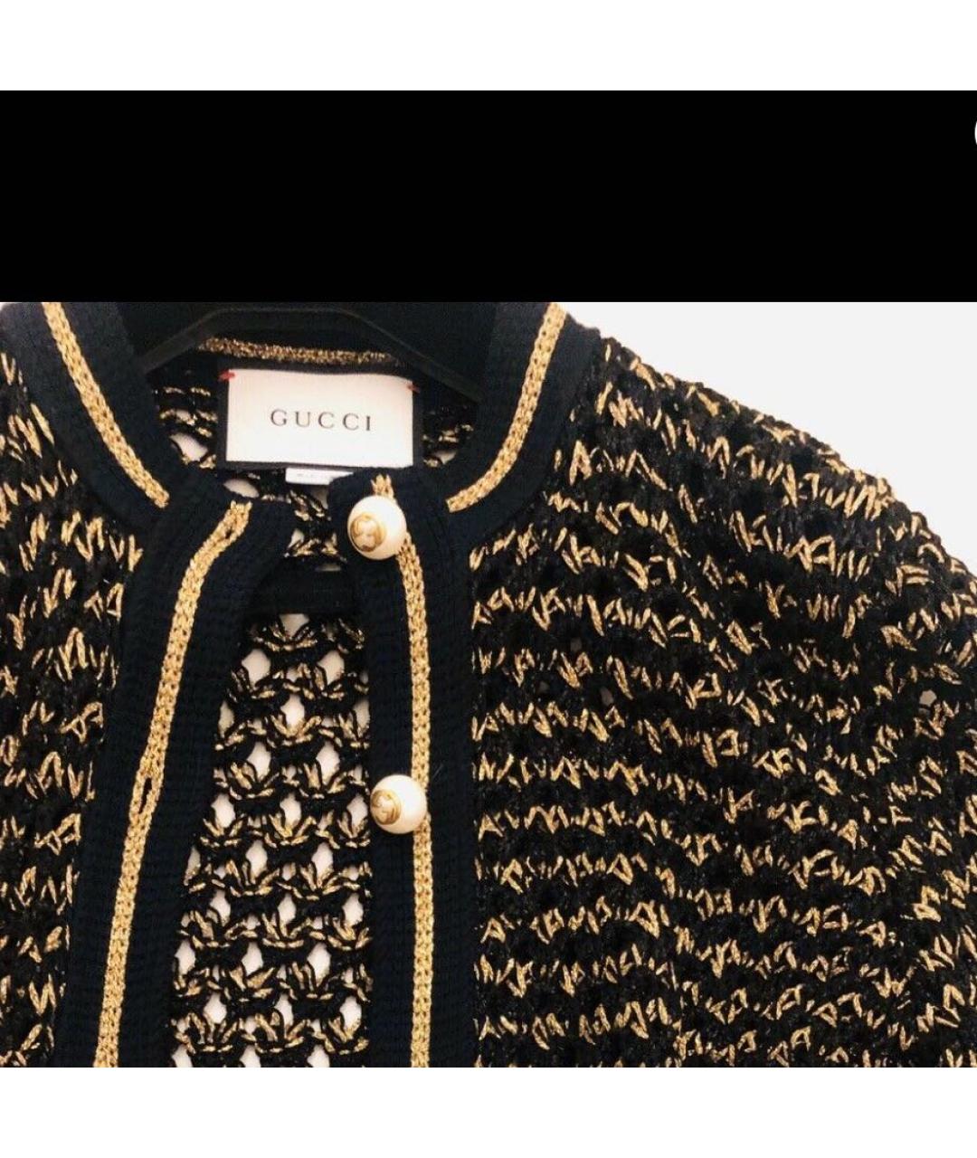GUCCI Золотой шерстяной костюм с юбками, фото 4