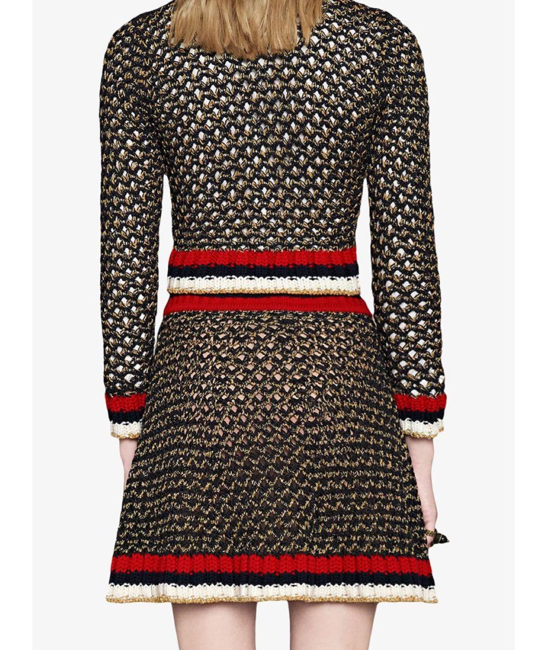 GUCCI Золотой шерстяной костюм с юбками, фото 8