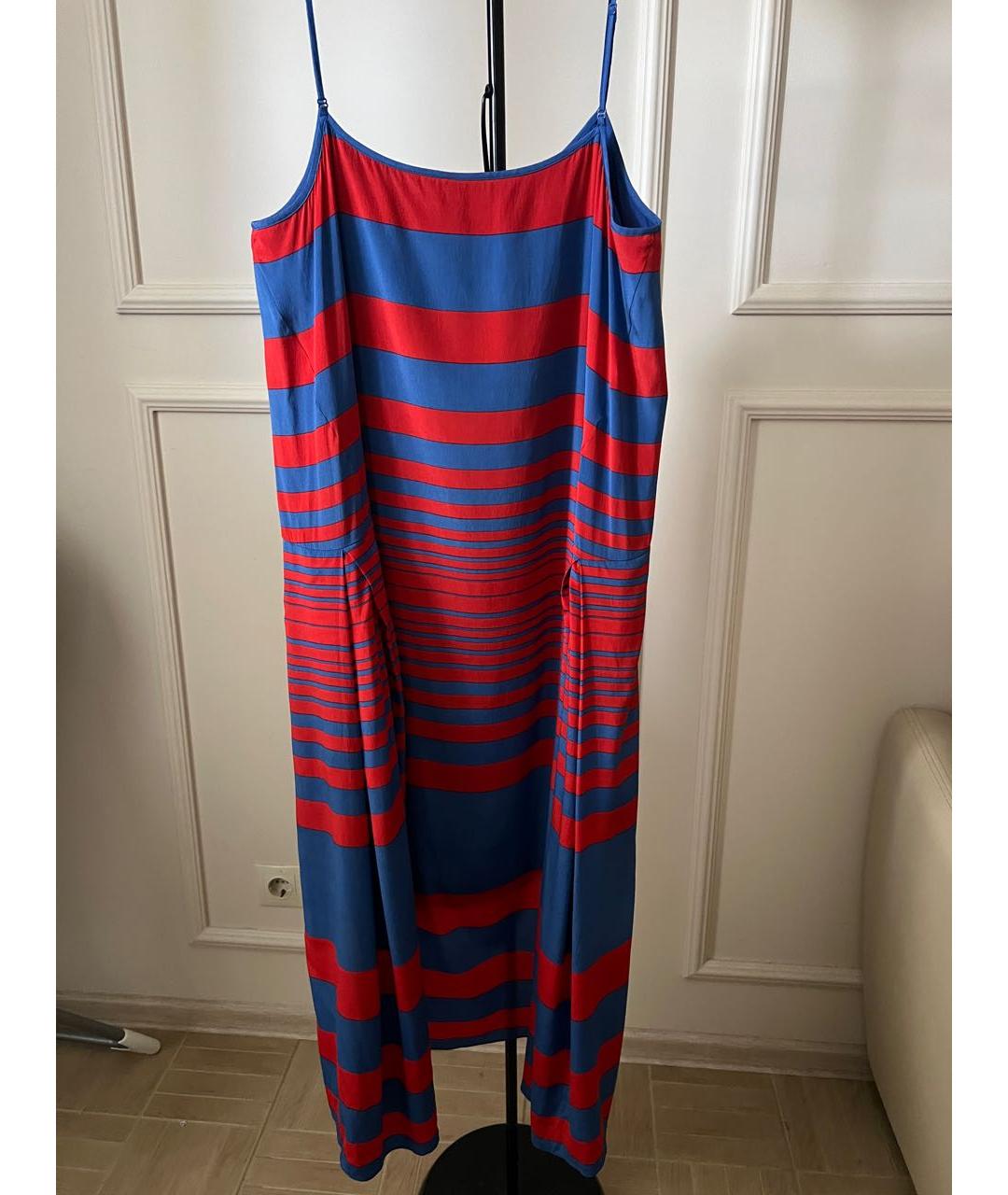 DKNY Красное шелковое повседневное платье, фото 7