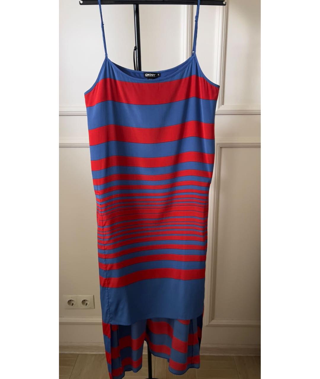 DKNY Красное шелковое повседневное платье, фото 2