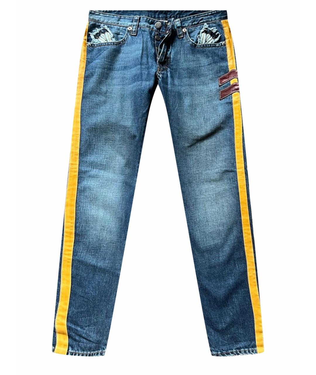 DSQUARED2 Голубые хлопковые прямые джинсы, фото 1