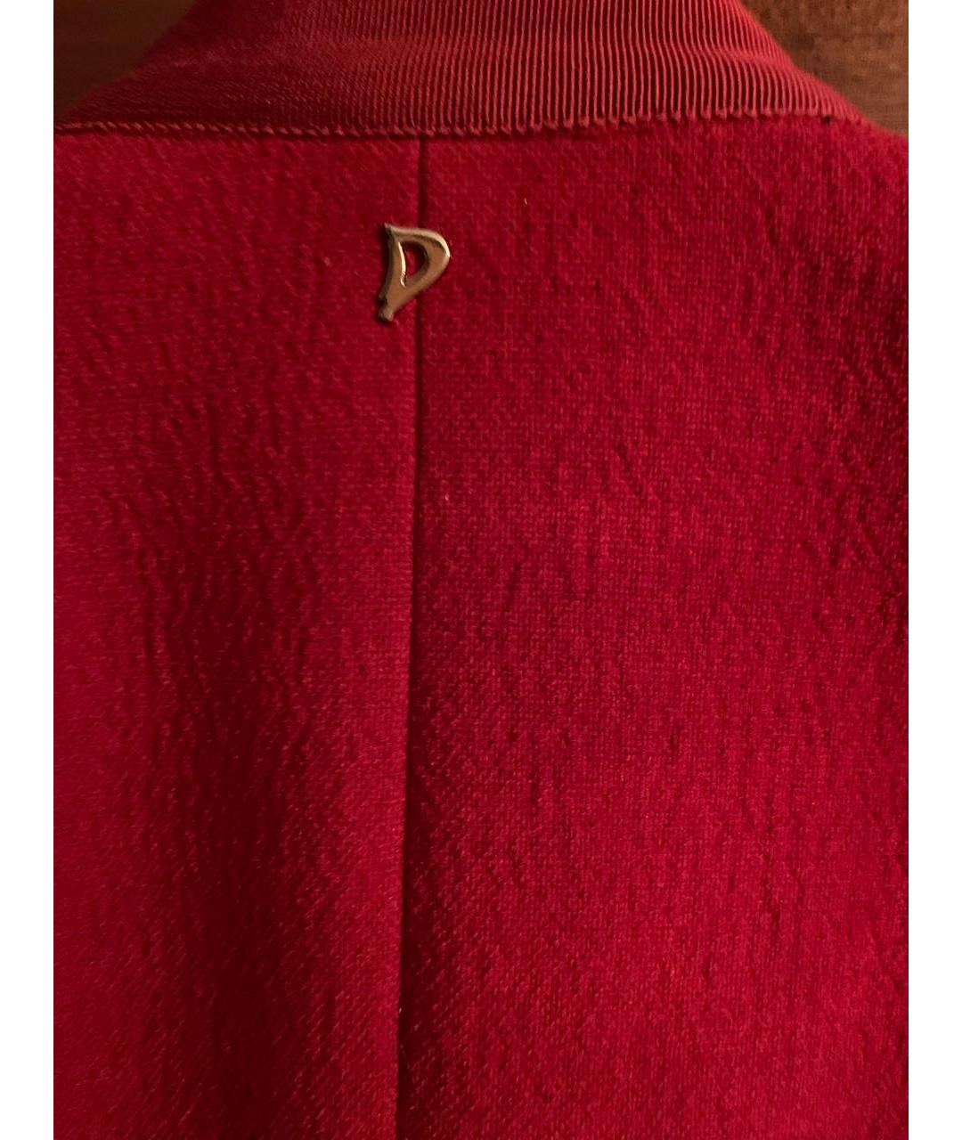 DONDUP Бордовое шерстяное пальто, фото 5