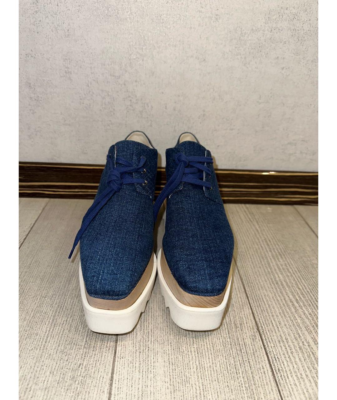 STELLA MCCARTNEY Темно-синие текстильные кроссовки, фото 2
