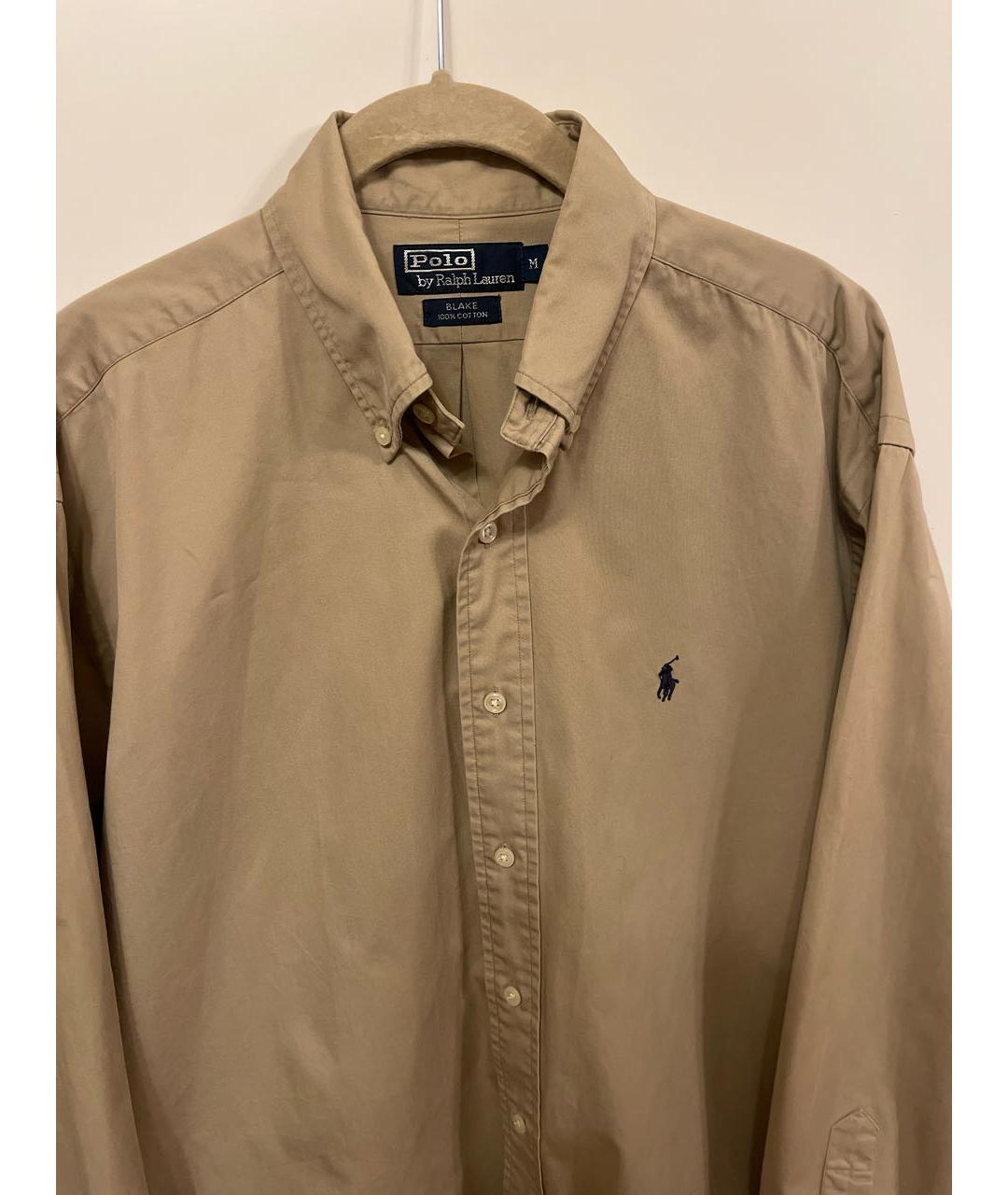 POLO RALPH LAUREN Бежевая хлопковая рубашка, фото 3