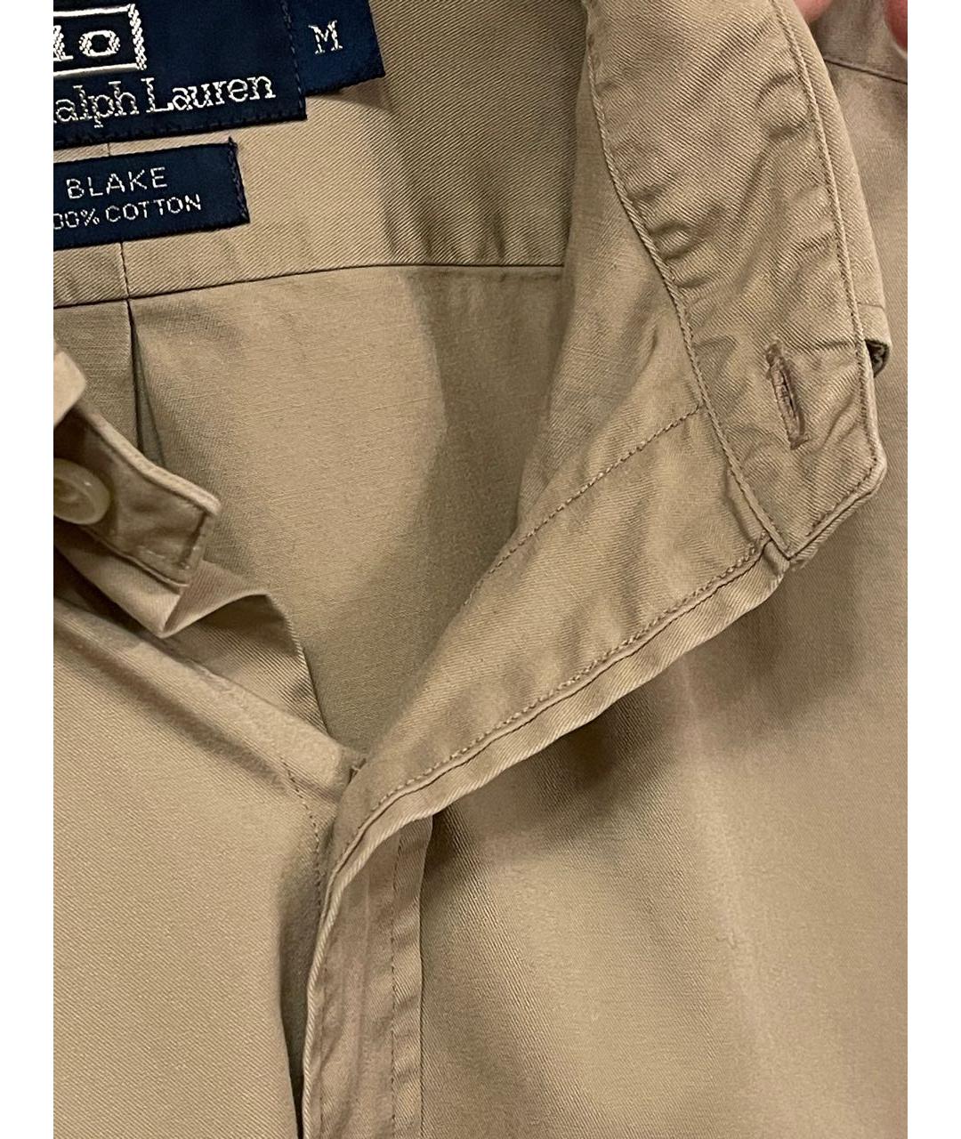 POLO RALPH LAUREN Бежевая хлопковая рубашка, фото 5