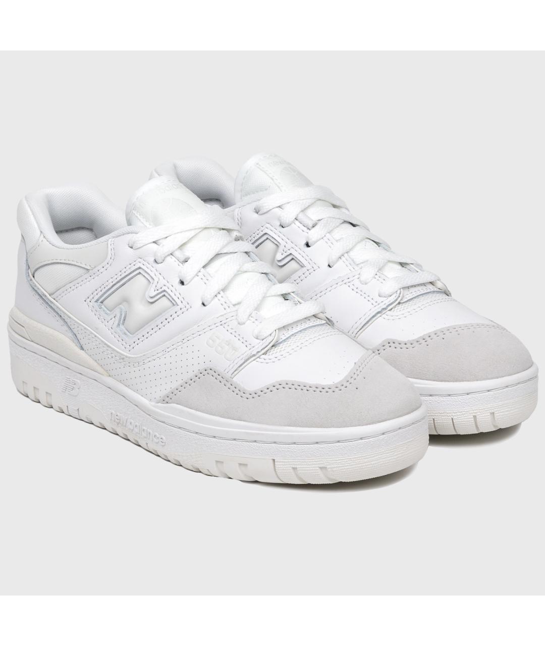 NEW BALANCE Белые кожаные низкие кроссовки / кеды, фото 2