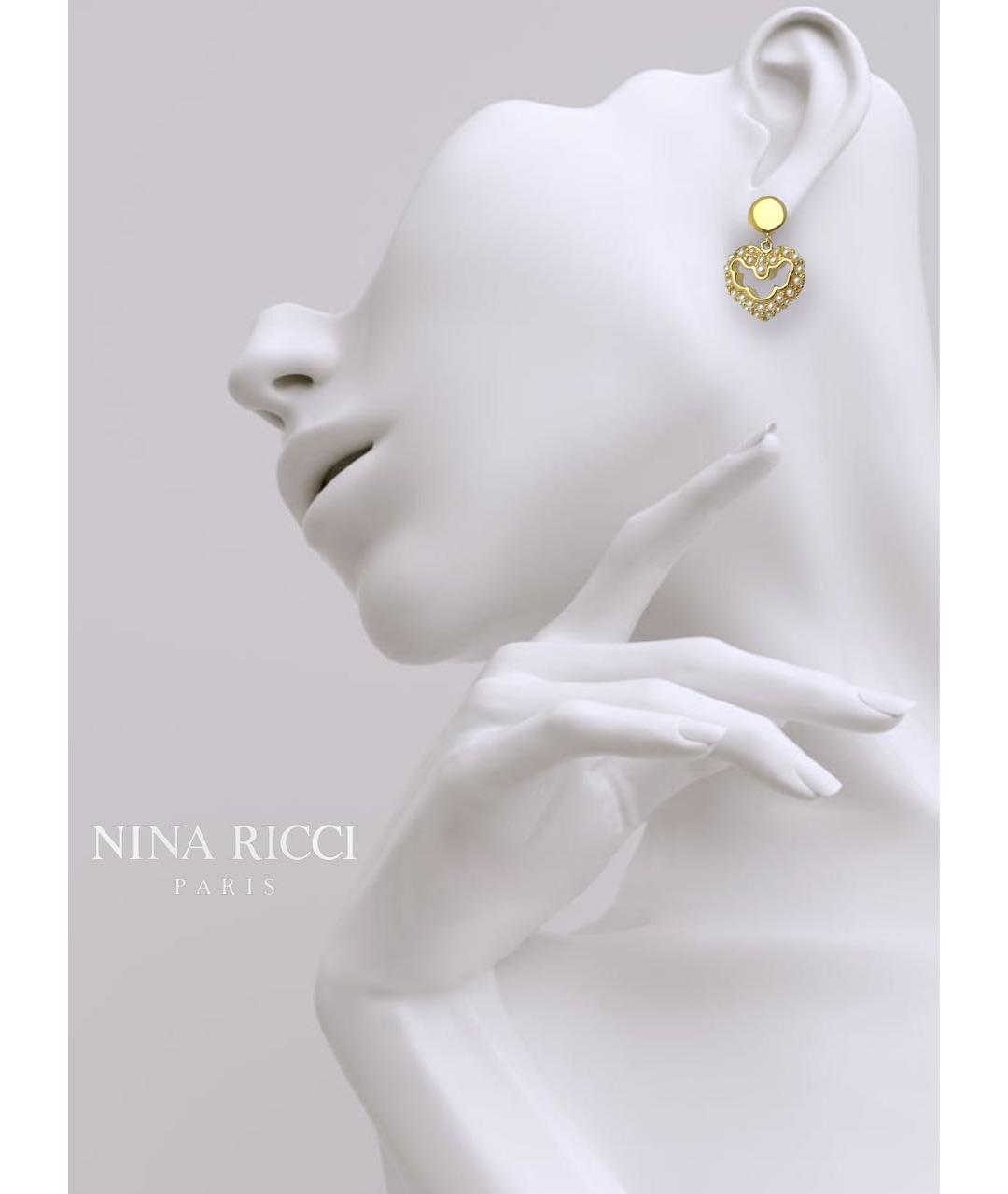 NINA RICCI Золотые металлические клипсы, фото 5