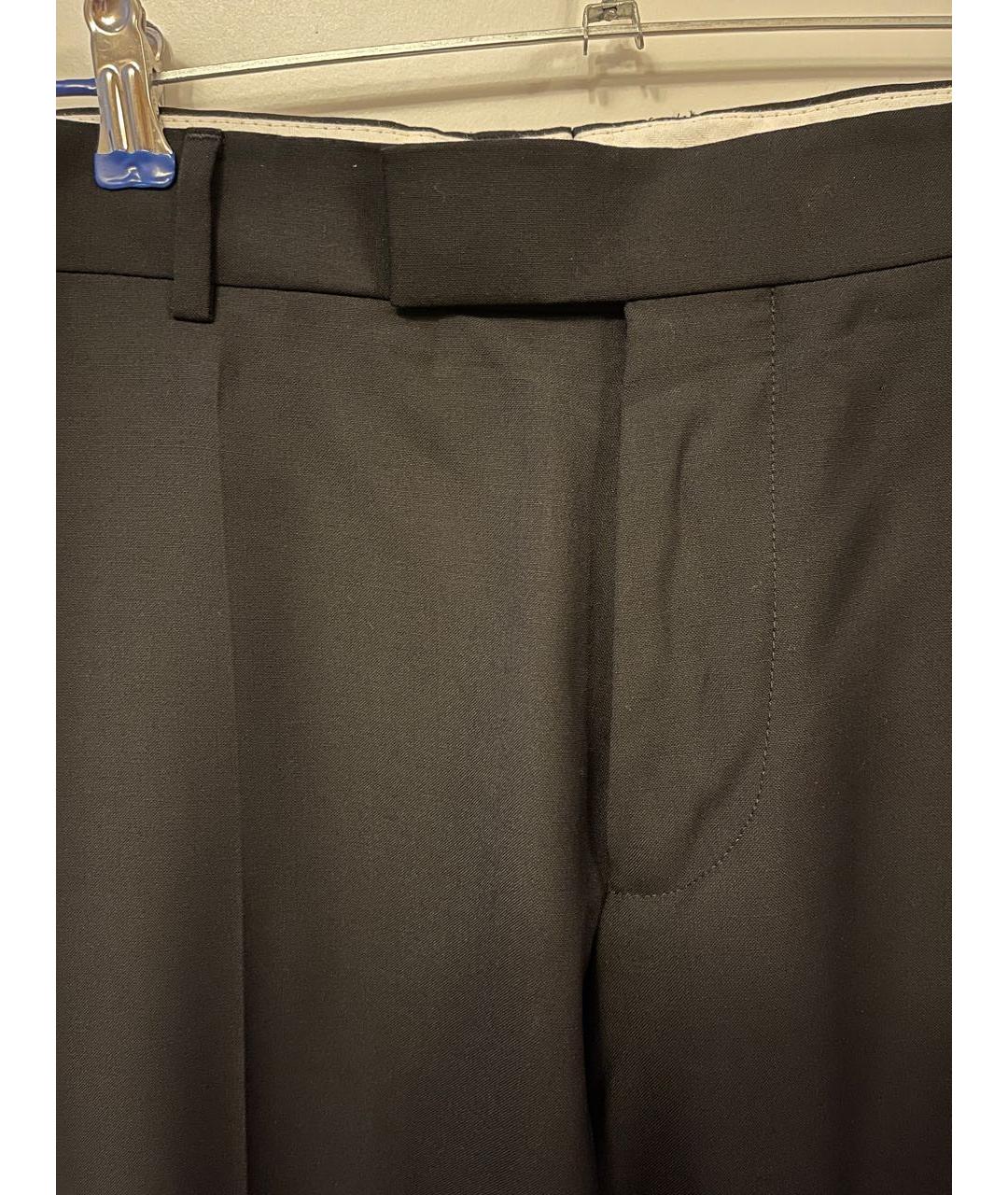 HUGO BOSS Черные вискозные прямые брюки, фото 4