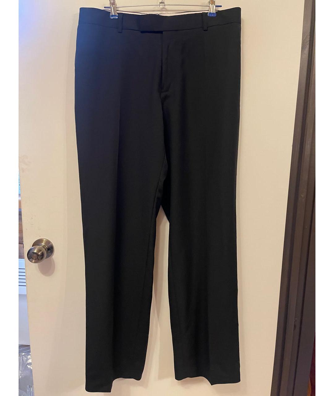HUGO BOSS Черные вискозные прямые брюки, фото 8