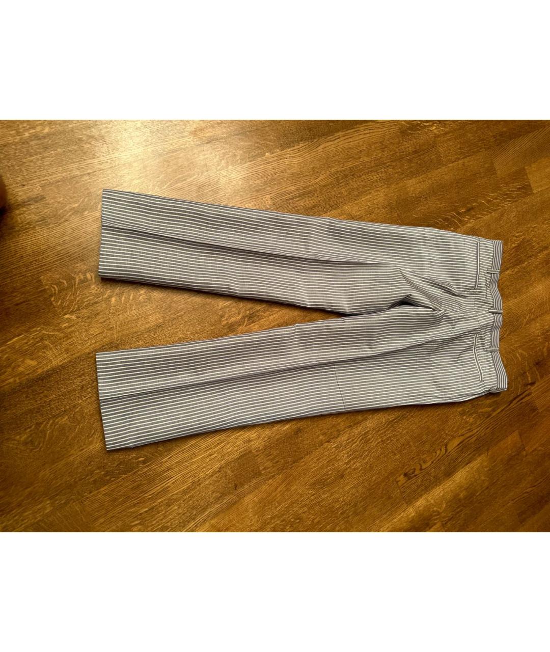 GIANFRANCO FERRE Серые хлопковые брюки чинос, фото 2