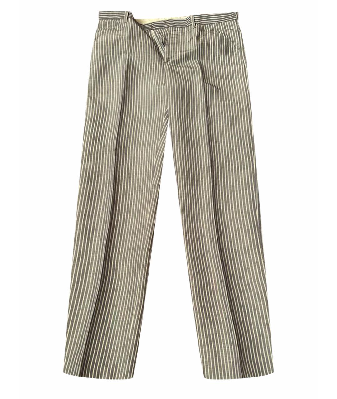 GIANFRANCO FERRE Серые хлопковые брюки чинос, фото 1