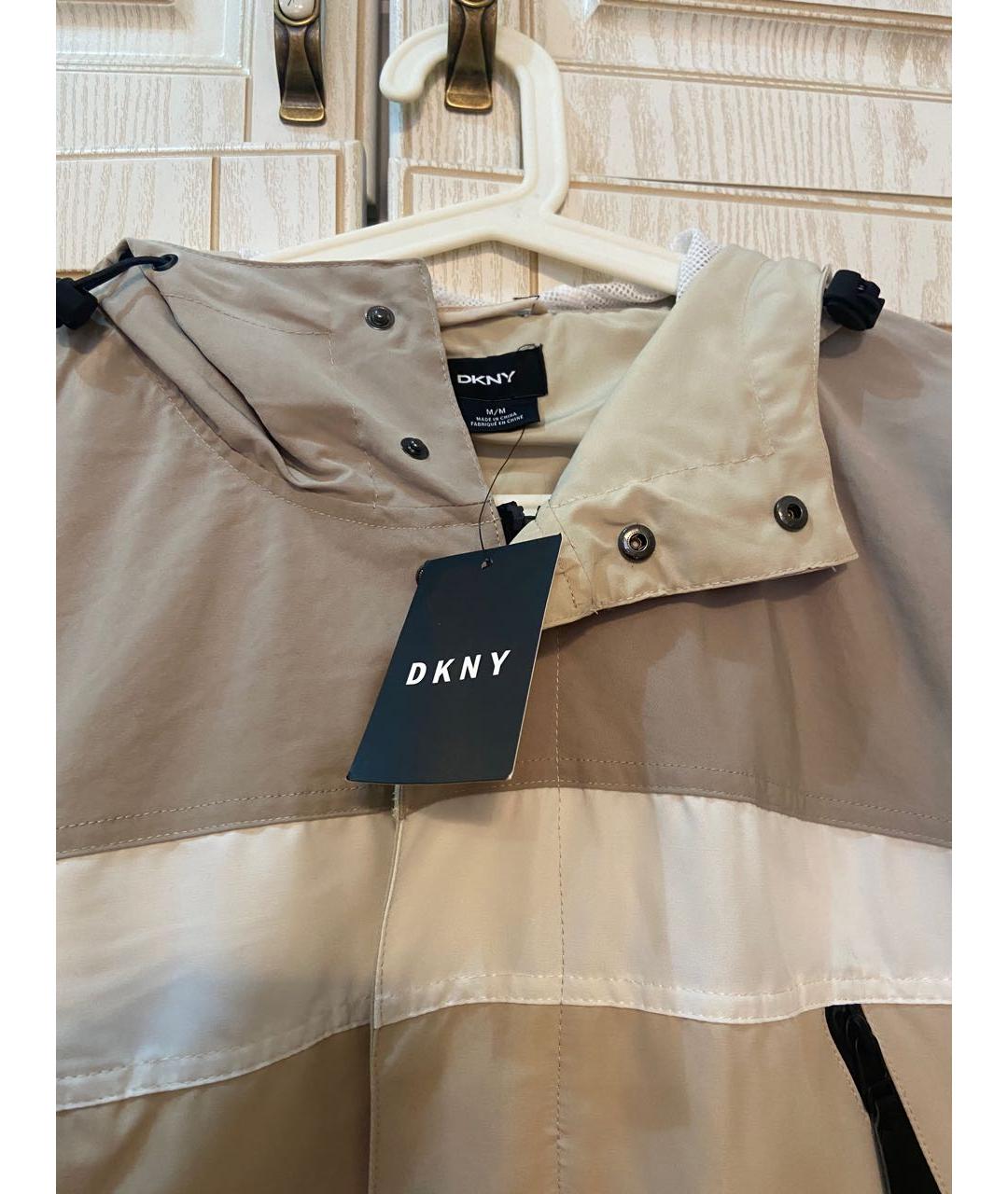 DKNY Бежевая полиэстеровая куртка, фото 3