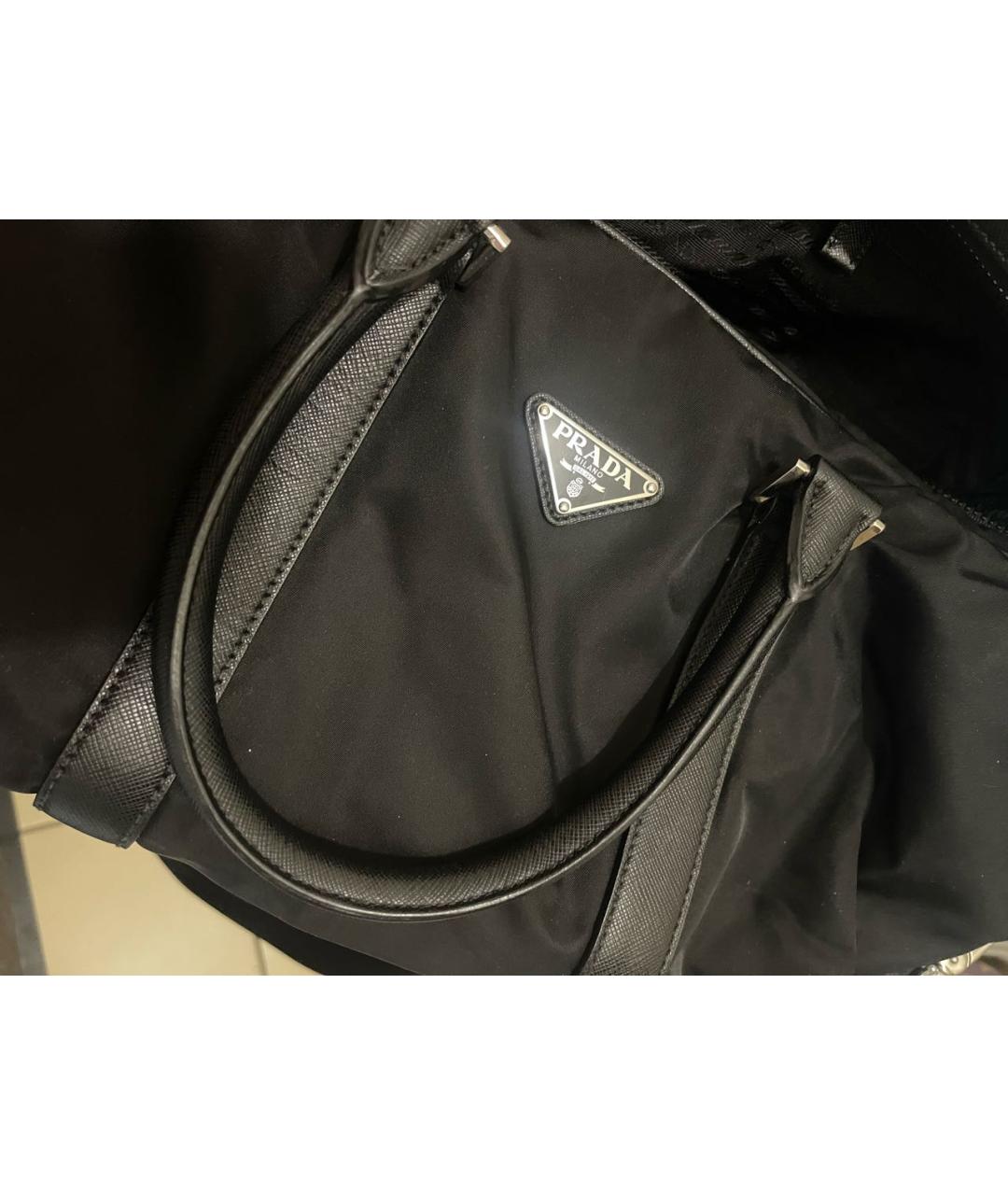 PRADA Черная тканевая дорожная/спортивная сумка, фото 2