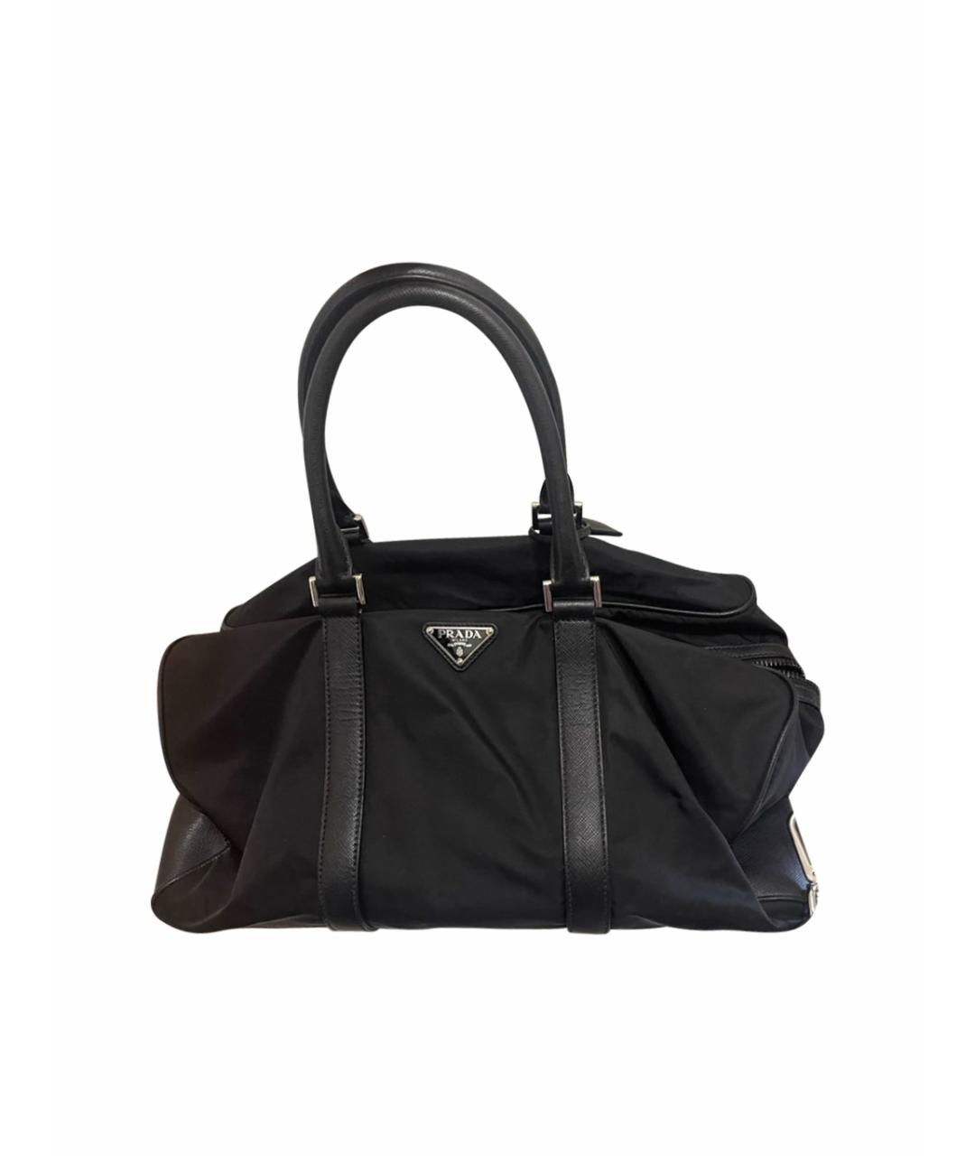 PRADA Черная тканевая дорожная/спортивная сумка, фото 1