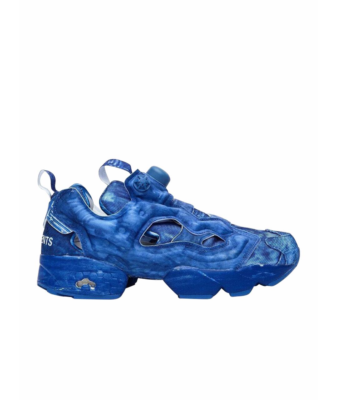 VETEMENTS Синие текстильные низкие кроссовки / кеды, фото 1