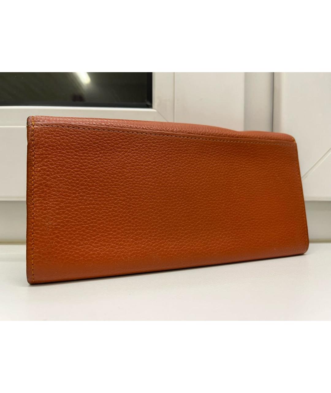 LONGCHAMP Оранжевый кожаный кошелек, фото 2