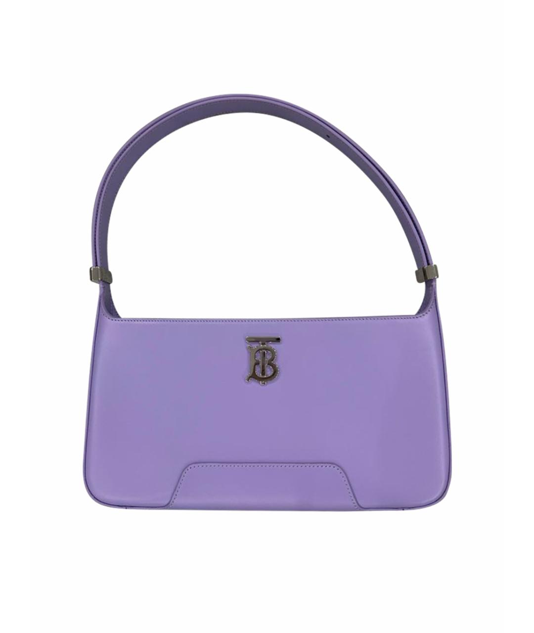 BURBERRY Фиолетовая кожаная сумка через плечо, фото 1