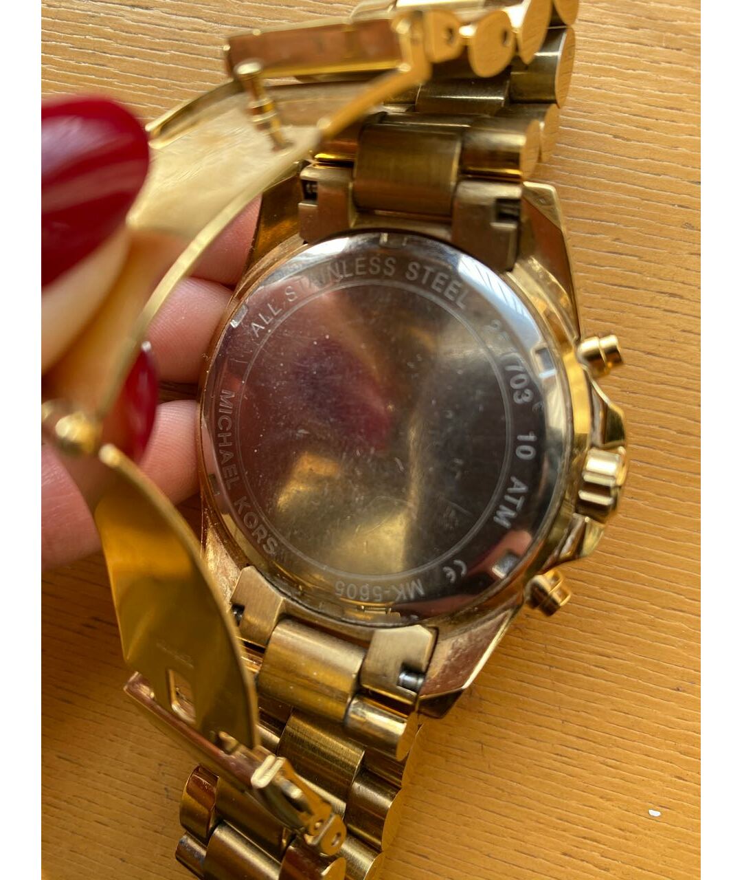 MICHAEL KORS Золотые позолоченные часы, фото 3