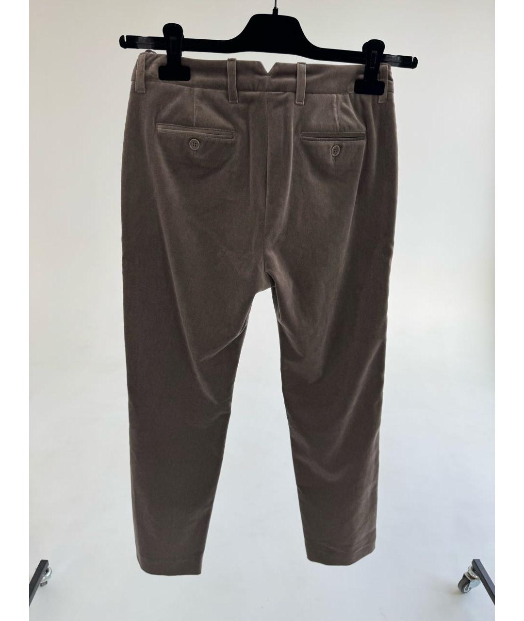 LORO PIANA Бежевые хлопковые брюки узкие, фото 6