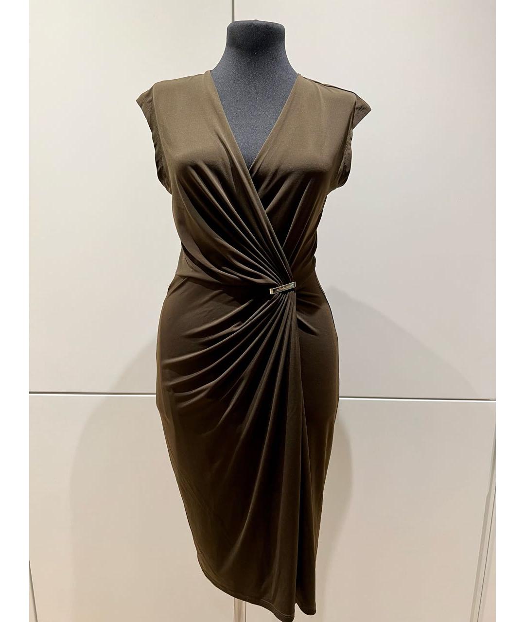 MICHAEL KORS Коричневое полиэстеровое коктейльное платье, фото 8
