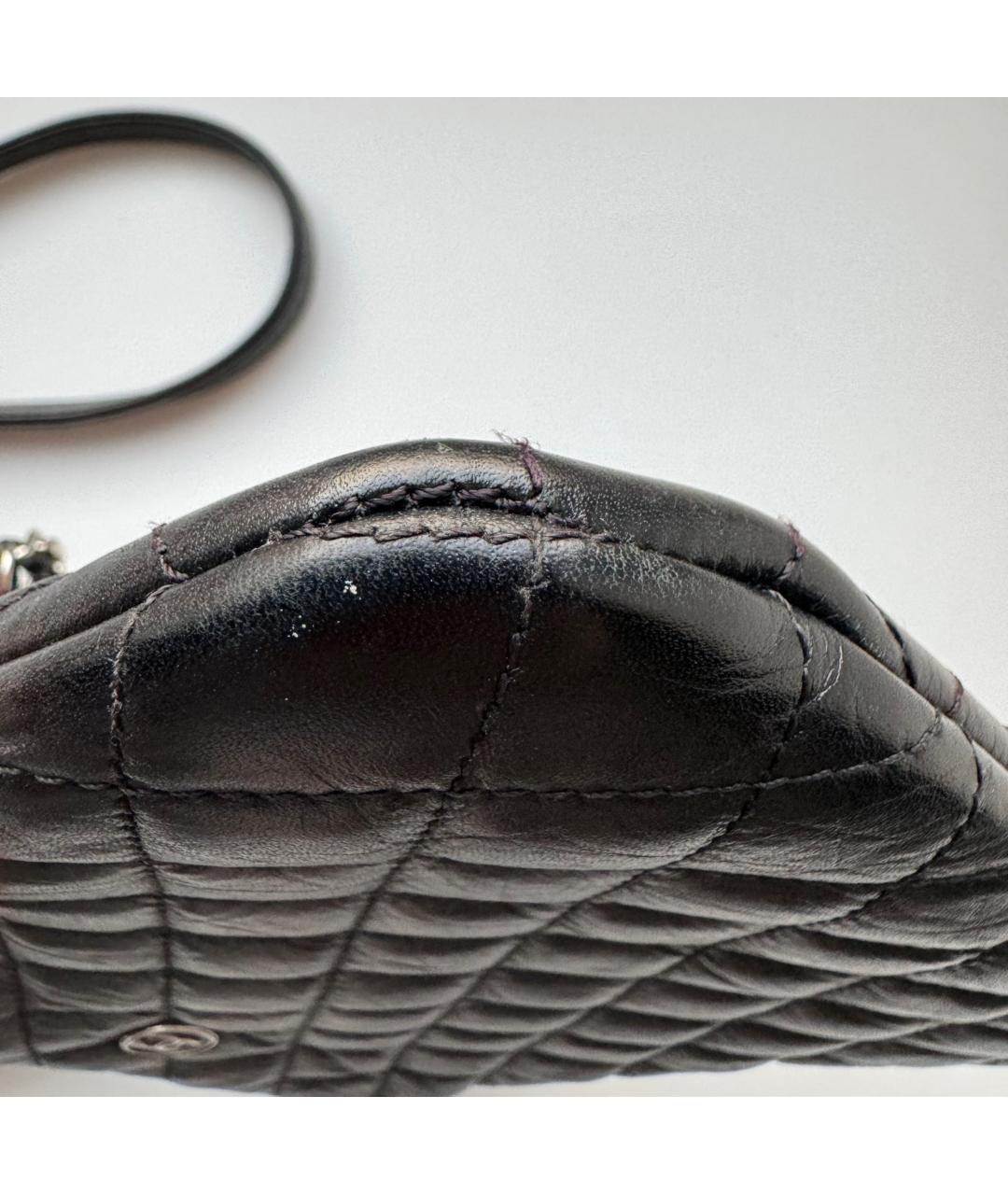 CHANEL PRE-OWNED Черная кожаная сумка через плечо, фото 5