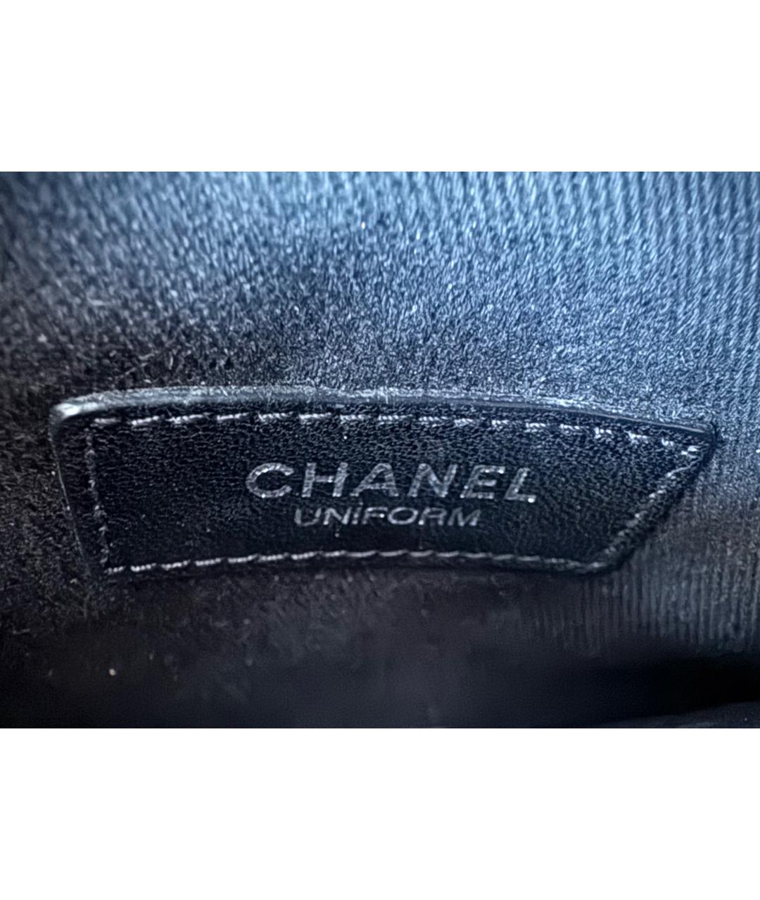 CHANEL PRE-OWNED Черная кожаная сумка через плечо, фото 7