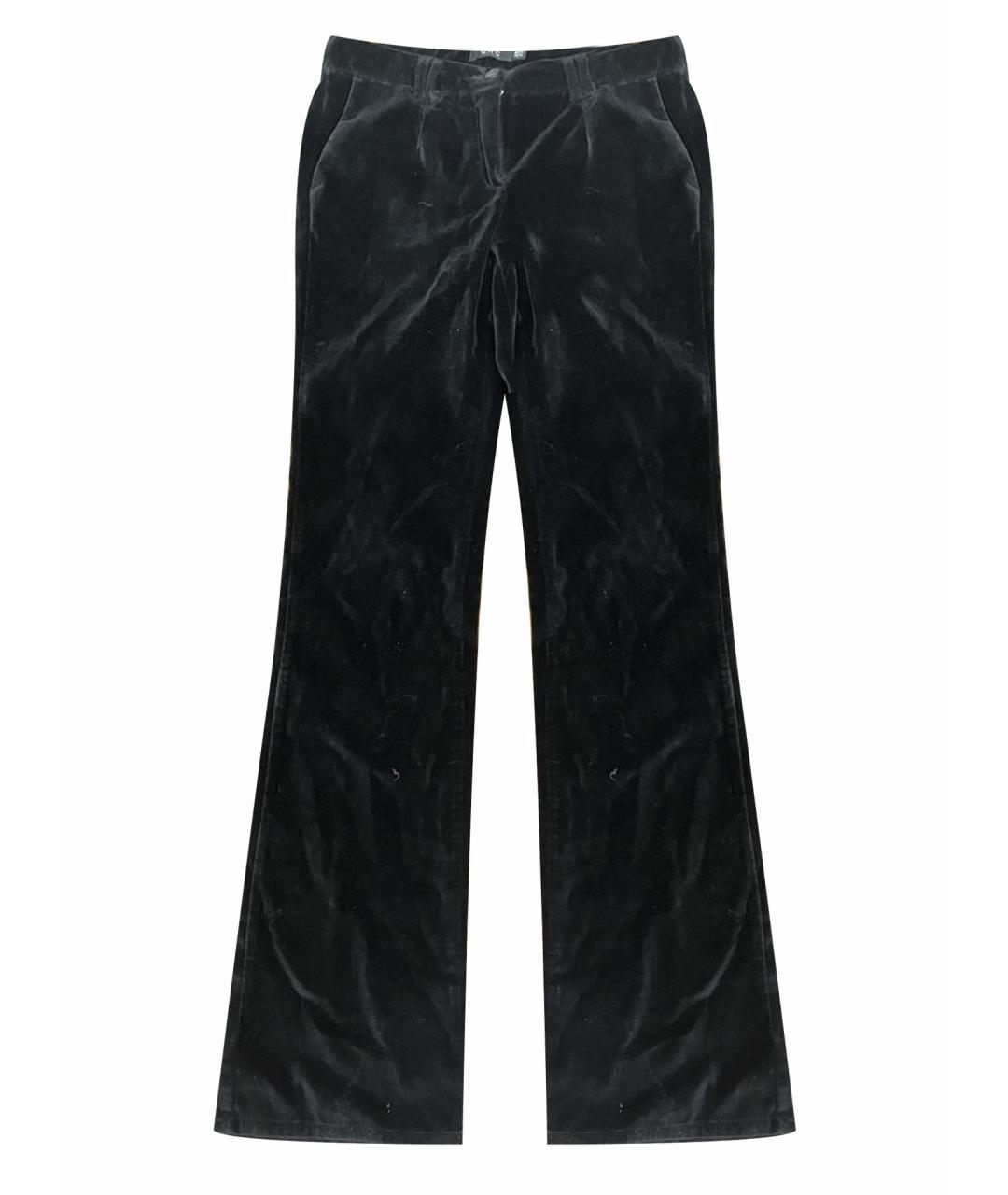 COSTUME NATIONAL Черные бархатные брюки широкие, фото 1